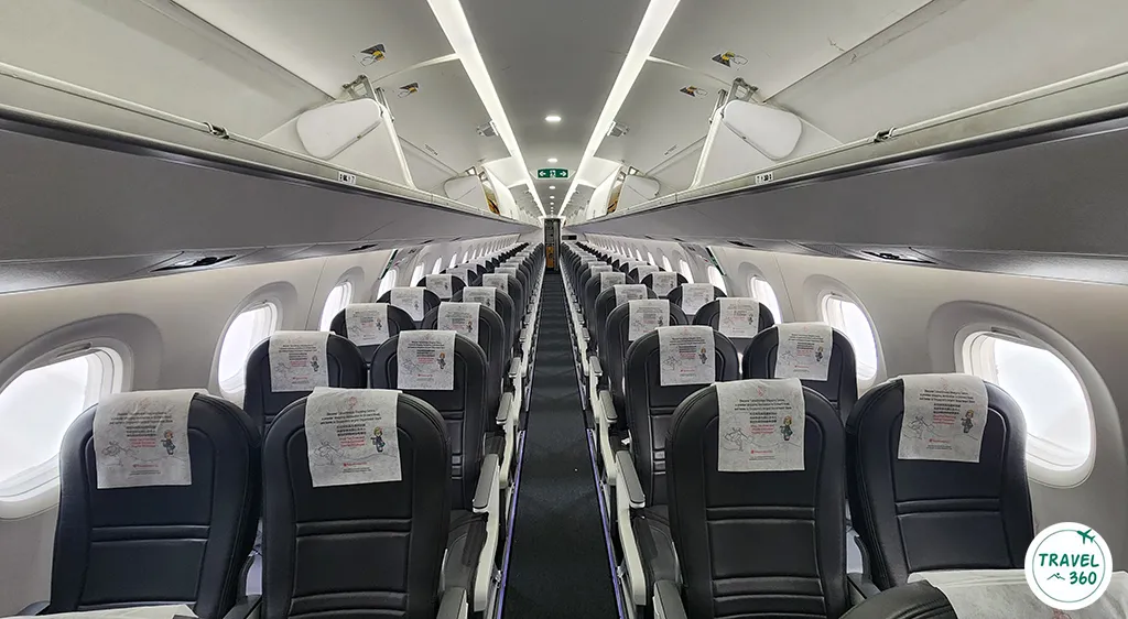 ภายในเครื่องบิน Embraer E190-E2 สายการบินสกู๊ต 